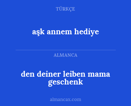 aşk annem hediye - den deiner leiben mama geschenk