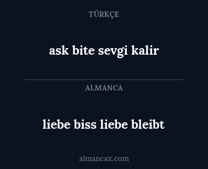 ask bite sevgi kalir - liebe biss liebe bleibt