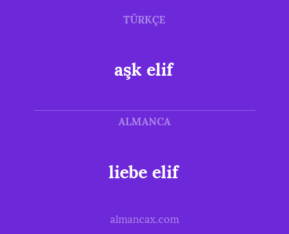 liebe elif - aşk elif