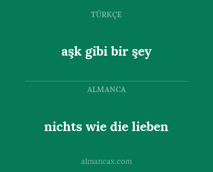 aşk gibi bir şey - nichts wie die lieben