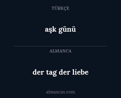 aşk günü - der tag der liebe