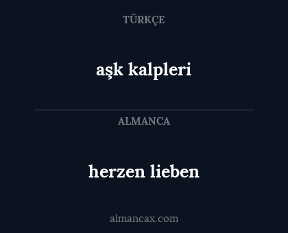aşk kalpleri - herzen lieben