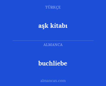buchliebe - aşk kitabı