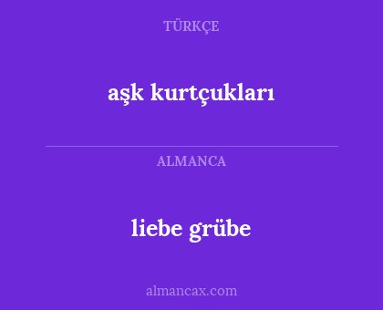 aşk kurtçukları - liebe grübe