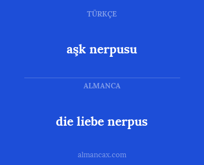 aşk nerpusu - die liebe nerpus