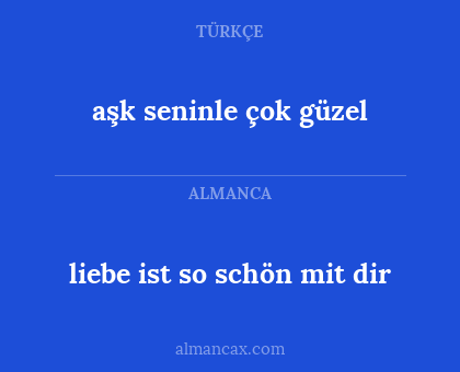 aşk seninle çok güzel - liebe ist so schön mit dir