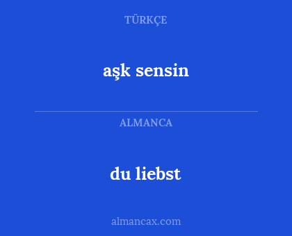 aşk sensin - du liebst
