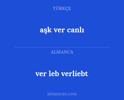 aşk ver canlı - ver leb verliebt