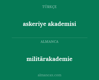 militärakademie - askeriye akademisi