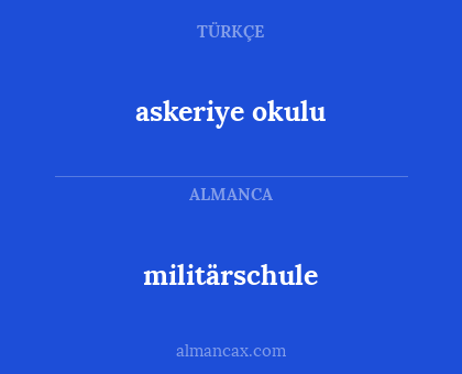 askeriye okulu - militärschule