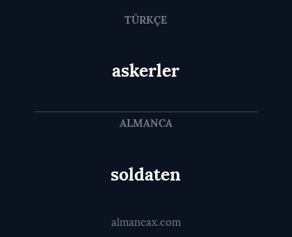 askerler - soldaten
