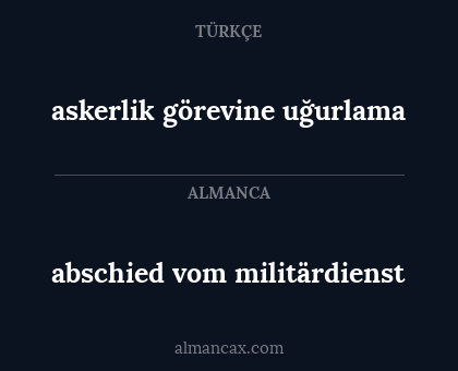 abschied vom militärdienst - askerlik görevine uğurlama