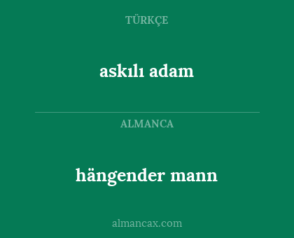 askılı adam - hängender mann