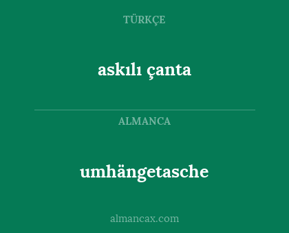 umhängetasche - askılı çanta