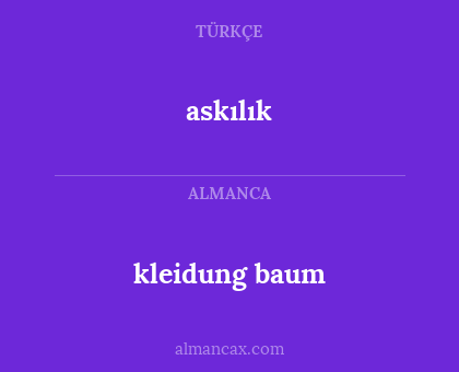 kleidung baum - askılık