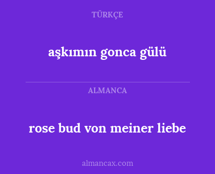 aşkımın gonca gülü - rose bud von meiner liebe