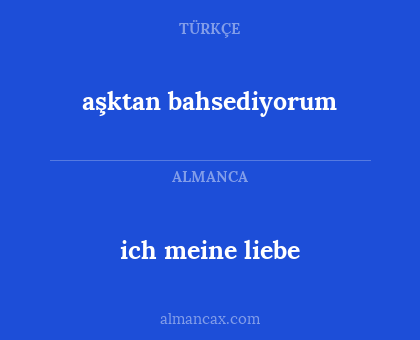 ich meine liebe - aşktan bahsediyorum
