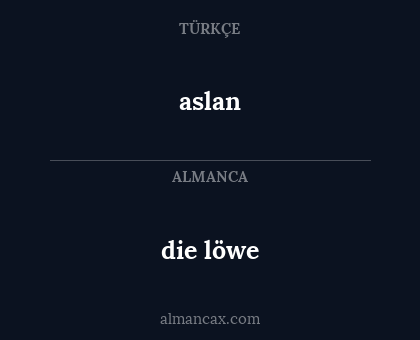 aslan - die löwe