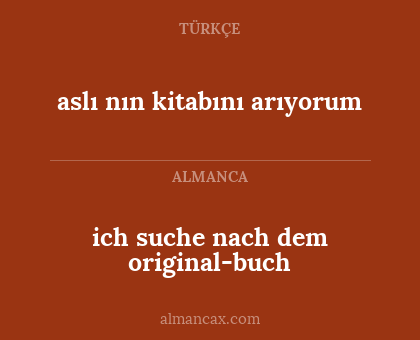 aslı nın kitabını arıyorum - ich suche nach dem original-buch