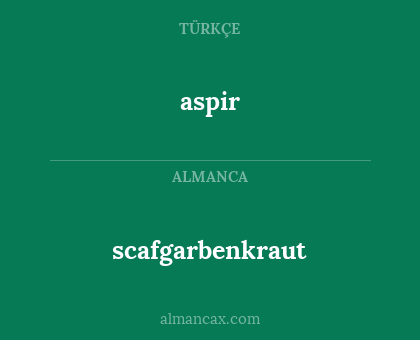 aspir - scafgarbenkraut