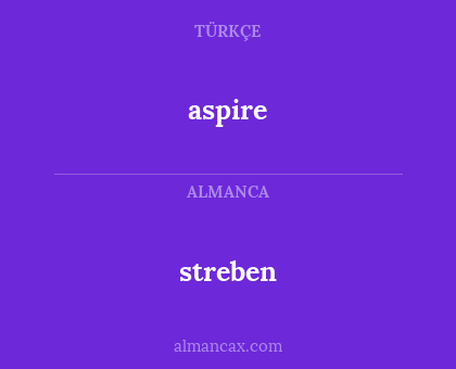 streben - aspire