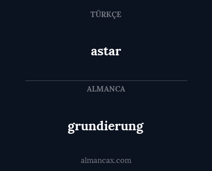 grundierung - astar
