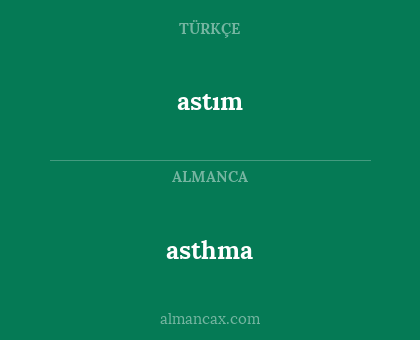asthma - astım