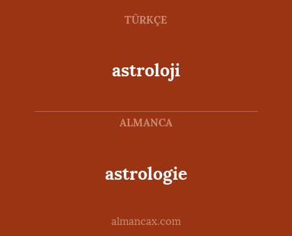astrologie - astroloji