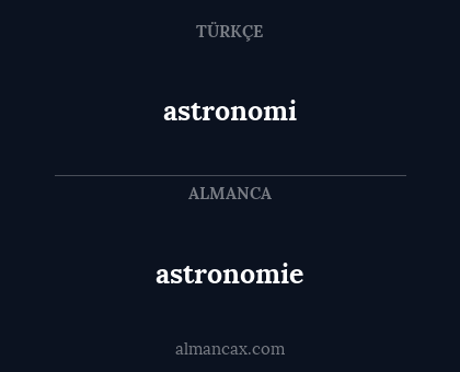 astronomi - astronomie