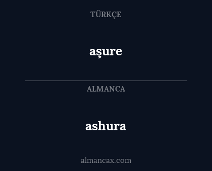 ashura - aşure
