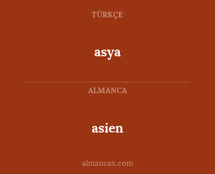 asien - asya