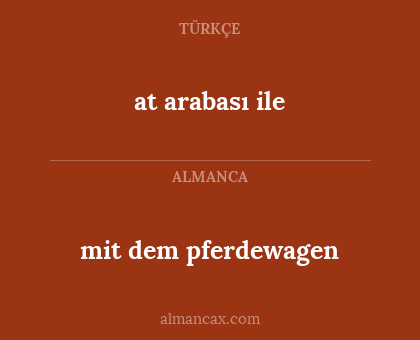 at arabası ile - mit dem pferdewagen