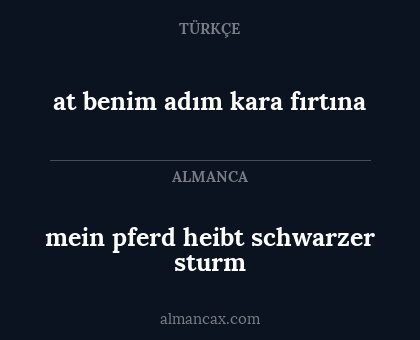at benim adım kara fırtına - mein pferd heibt schwarzer sturm