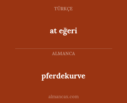 pferdekurve - at eğeri