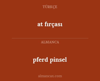 pferd pinsel - at fırçası