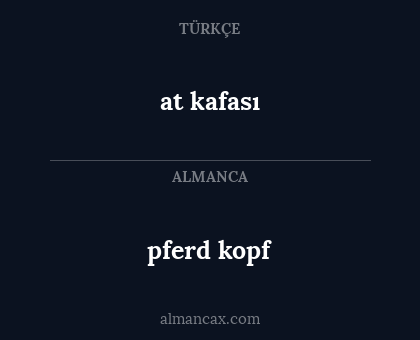 pferd kopf - at kafası