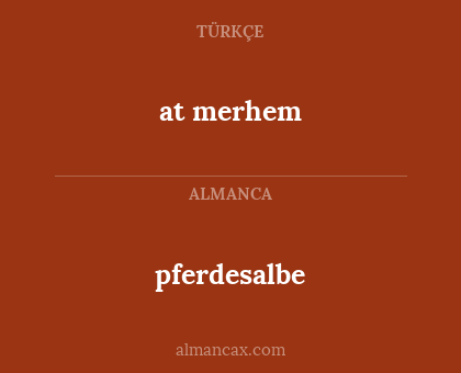 pferdesalbe - at merhem