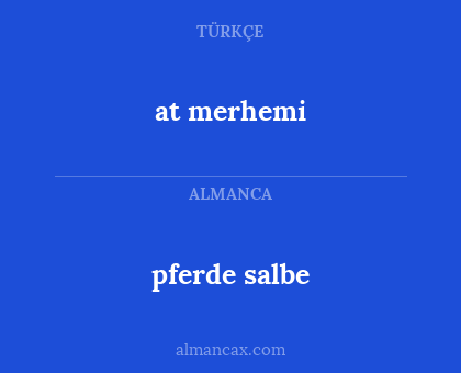 at merhemi - pferde salbe