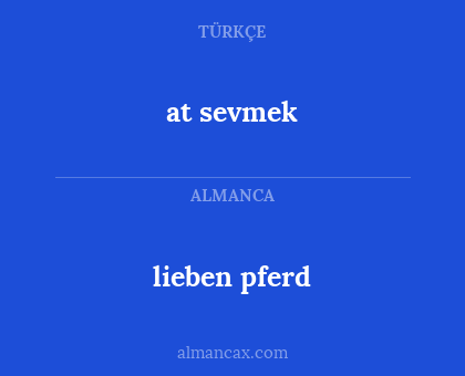 lieben pferd - at sevmek