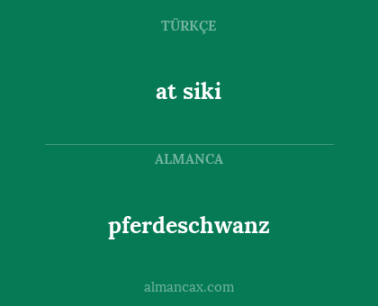 at siki - pferdeschwanz