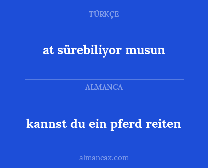 at sürebiliyor musun - kannst du ein pferd reiten