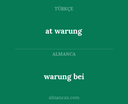 at warung - warung bei