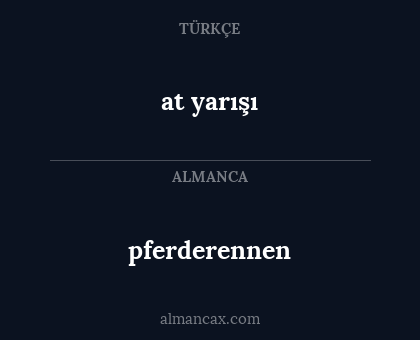 pferderennen - at yarışı