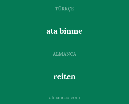 reiten - ata binme