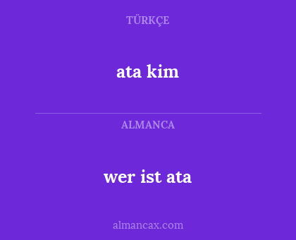 wer ist ata - ata kim