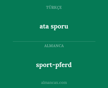 ata sporu - sport-pferd