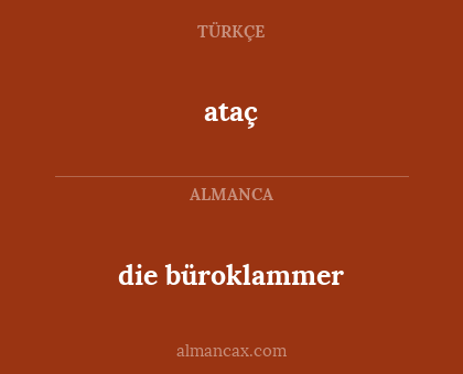 ataç - die büroklammer
