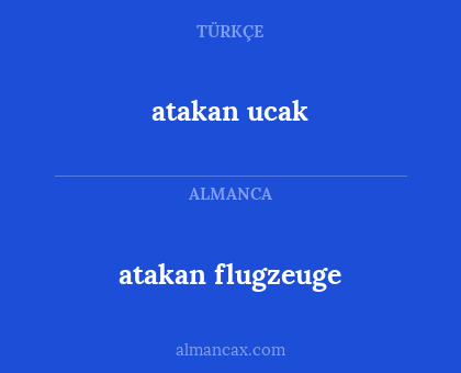 atakan ucak - atakan flugzeuge