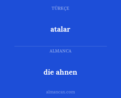 atalar - die ahnen