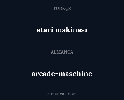 arcade-maschine - atari makinası